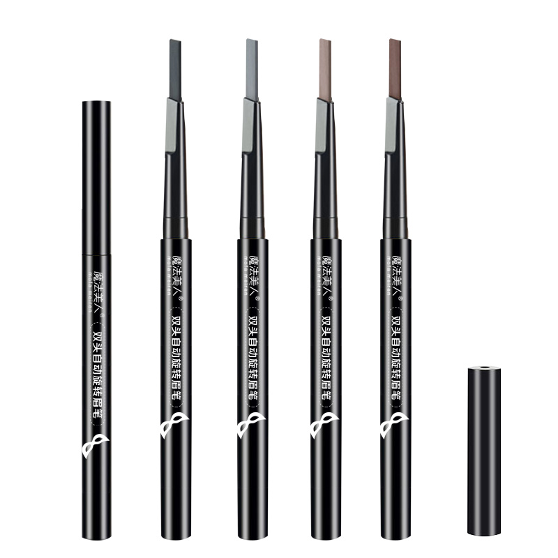 Magic beauty headed rotary automatic eyebrow pencil eyebrow pencil waterproof and sweat word eyebrow eyebrow brush thrush Tapes