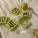 Синь помогите продуктовым магазинам забавные буквы, печатные коробки учеников, коробки с линзами стелс -линза с коробкой -партнером Tweezoa