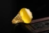 S925 hỗ trợ nhẫn mạ vàng bạc DIY tùy chỉnh dát sáp ong bằng đá quý hổ phách nhẫn cài đặt miệng 12 * 15 nhẫn đeo ngón út Nhẫn