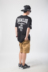 Vhiphop gốc ZAHA thư lớn cotton thoải mái thể thao bóng chày màu đen ngắn tay áo cardigan đồng phục bóng chày quần áo bộ thể thao nam Thể thao sau