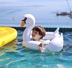 Sahuan! Được ủy quyền chính hãng [Úc SUNNY LIFE] vòng bơi flamingo cho trẻ em mới - Cao su nổi phao hồng hạc Cao su nổi