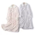 [Flannel nightdress] mùa thu và mùa đông nữ dễ thương mèo tai thỏ nhà váy dài dịch vụ nhà san hô nhung đồ ngủ phía bắc