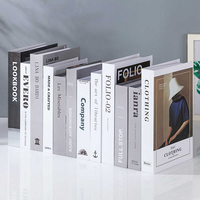 Simple Modern Nordic Style Fake Books Decoration Projects