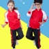 Khuyến mãi lớn 2020 trẻ em mới đồng phục thể thao trường học Anh phù hợp với thể thao tiểu học và trung học cơ sở quần áo lớp học mùa xuân và mùa thu quần áo mẫu giáo - Đồng phục trường học / tùy chỉnh thực hiện