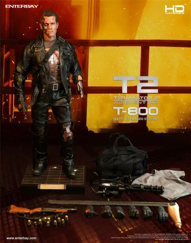 [Spot] Enterbay Eb 1/4 HD Terminator 2 T2 Wars Damage Edition Arno T800 T-800