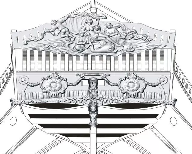 «1:72 Le Requin 1750 Shark Full -ribs Wood Making Model Model Kit Model Model Model»