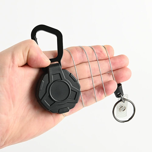 Высокая эластичная стальная проволка, защитный телескопический альпинистский дорожный брелок на шнурке, анти-кража