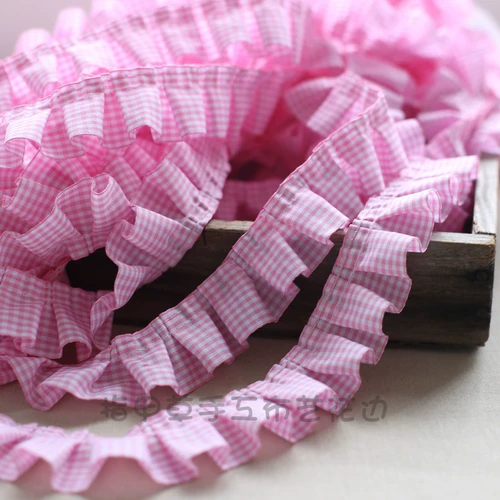 4см Chaoyang Plaid Webming Folds Декоративная кружевная юбка