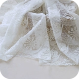 Белая кружевная ткань, марлевая одежда, с вышивкой, кружевное платье
