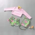 Áo tắm trẻ em Hàn Quốc áo chống nắng dài tay chia eo cao quần che bụng bé gái nhỏ đồ bơi dễ thương Đồ bơi bé - Bộ đồ bơi của Kid Bộ đồ bơi của Kid