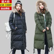 Áo ngực 160 quần áo cho người phụ nữ cực lớn mùa đông cộng với phân bón XL 200-300 kg xuống áo khoác