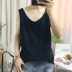 Nhỏ ở lại ~ tre lỗ bông vest áo không tay T-Shirt nam xu hướng lỏng hoang dã vest bóng rổ áo sơ mi Áo vest cotton