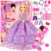 Barbie công chúa búp bê ăn mặc hộp quà tặng lớn thoải mái phù hợp với đồ chơi trẻ em của cô gái mặc bộ Đồ chơi búp bê