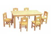 Bàn ghế cho trẻ em mẫu giáo Hibbert scotch gỗ thông nội thất học viết tranh bàn ghế mua - Nội thất giảng dạy tại trường