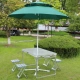 Один таблица 4 -х стул+2,5 метра зеленый поворот к зонтику+зонтик сидит
