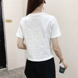 Комплект, летняя короткая футболка, европейский стиль, короткий рукав, сезон 2021, городской стиль