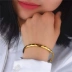 Vòng tay Shajin nữ 24K thời gian dài không phai màu Việt Nam mạ vàng 999 cá tính đơn giản cứng rắn mô phỏng vòng tay vàng vòng tay Vòng đeo tay Cuff