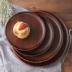 Keo gỗ khay hình chữ nhật hộ gia đình rắn tấm gỗ cà phê cửa hàng bánh mì bánh đĩa trái cây bằng gỗ tròn món ăn bằng gỗ