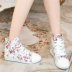 2018 mùa xuân giày mới hoa cao-top giày vải nữ Hàn Quốc phiên bản của thủy triều giản dị giày sinh viên tăng phẳng giày nữ