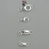 925 sterling bạc handmade phụ kiện tự làm vòng chân đính cườm mở rộng khóa tôm hùm khóa vòng đeo tay vòng cổ khóa chuông kết nối - Vòng chân