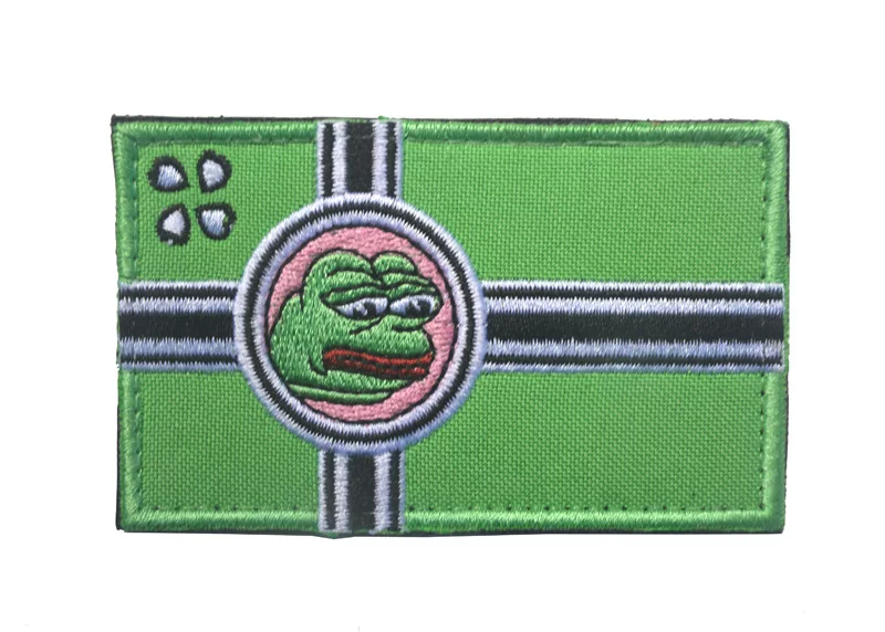 Exclusive Amazon goods KEK FLAG Haha Xiao Xiaoxiao Banner Shoulder Chapters Embroidered Mashful Breast Chapters Magic Patch