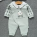 Quần áo trẻ em quần áo trẻ sơ sinh onesies bông cổ áo romper mùa xuân mô hình của bông len bé onesies Áo liền quần