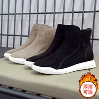 Демисезонные кожаные высокие сапоги, обувь для отдыха, китайский стиль