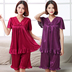 Phụ nữ mùa hè chất béo MM dịch vụ nhà nightdress đồ ngủ phù hợp với mặc phụ nữ mang thai cộng với phân bón XL băng lụa 220 kg hình ảnh đồ bộ kiểu Giống cái