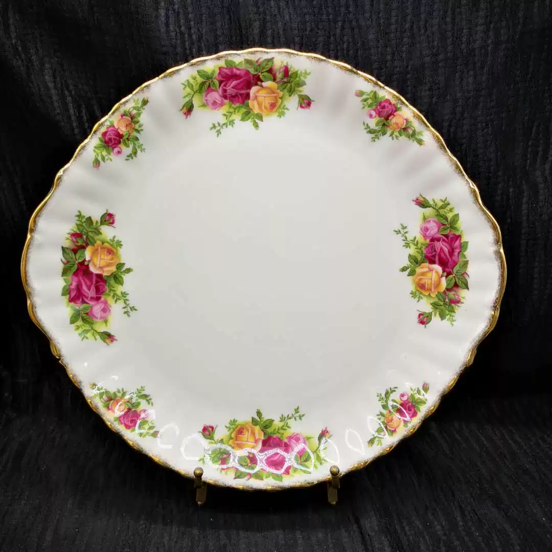 Западная фарфоровая коллекция Royal Albert Old Town Rose Торт-диск серия
