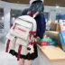 Túi đi học cho nữ học sinh trung học cơ sở ba lô đơn giản sức chứa lớn du lịch Nhật Bản mới học sinh trung học ba lô chống thấm nước thương hiệu hợp thời trang