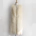 Thanh lịch và thanh lịch khí bãi biển len của phụ nữ triều dài màu be vest Hàn Quốc mới dày fur fur vest áo dạ ép lông cừu dáng ngắn Faux Fur