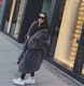 2017 mùa thu và mùa đông mới Gigi với cùng một giả 獭 lông thỏ dày dài trùm đầu fur coat fur coat nữ áo lông thỏ Faux Fur