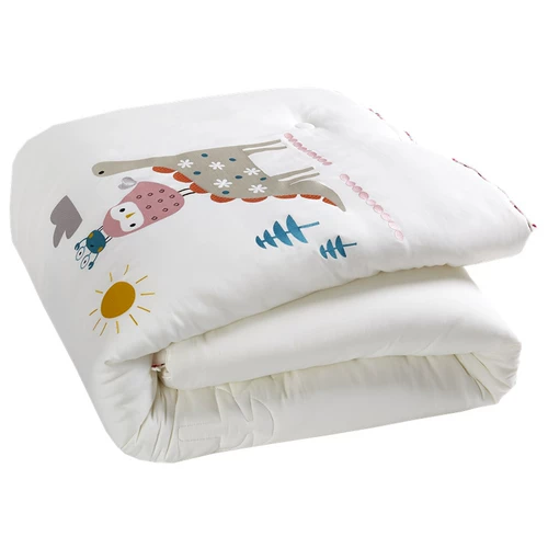 Удерживающее тепло хлопковое антибактериальное мультяшное детское одеяло, с вышивкой