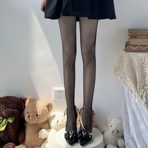 Брендовые тонкие колготки, сексуальная черная осенняя рыболовная сеть
