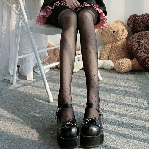 Кружевные носки, летние тонкие сексуальные колготки, высокие сапоги, черные гольфы