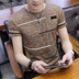 2018 người đàn ông mới của băng lụa ngắn tay T-Shirt nam vòng cổ phần mỏng thanh niên mùa hè Hàn Quốc Slim nửa tay áo sơ mi Áo phông ngắn