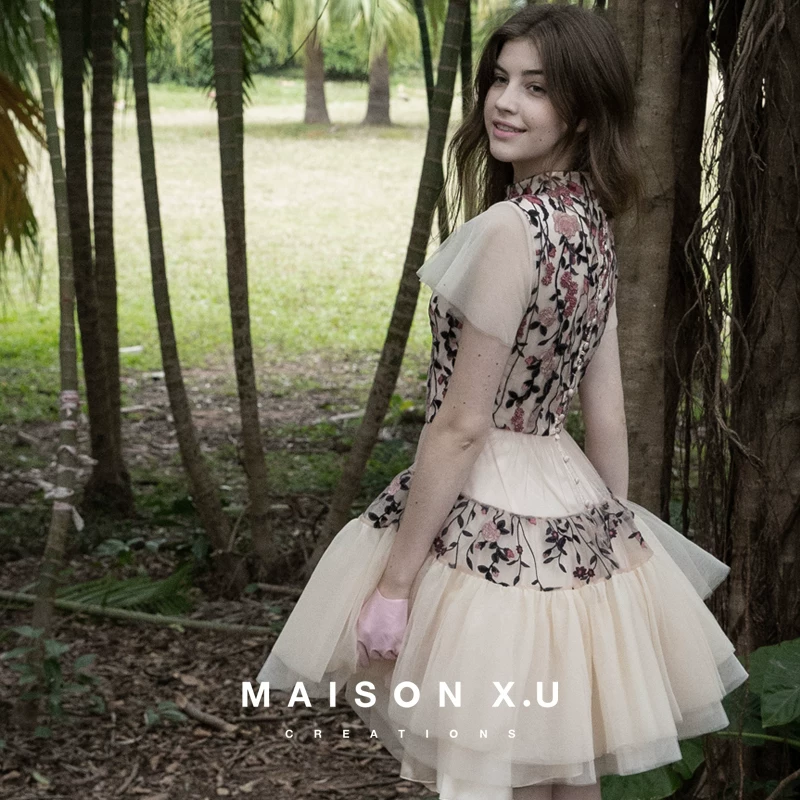Эко Орфан Seiko вышивка MAISON X.U ｜ Gao Ding дизайнерский бренд Lace Cailor