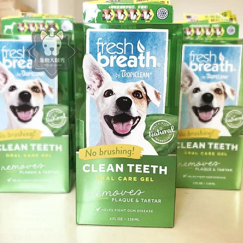 Tropiclean Domi Jie Gel Gel Pet Dog Dog Clean Bless Bricking Dental Remoil 118ml