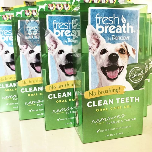 Tropiclean Domi Jie Gel Gel Pet Dog Dog Clean Bless Bricking Dental Remoil 118ml