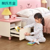 Деревянная индустрия Lin's Detry's Small Advide Table Table Girl Cartoon Pink Mini Mini Mini Cable мебель EA1B
