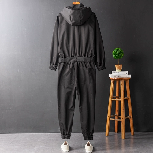 Осенний комплект в стиле хип-хоп, леггинсы, комбинезон, популярно в интернете, свободный крой