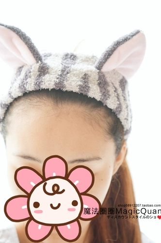 Японская трехмерная милая коралловая повязка на голову для умывания, косметическая маска для лица