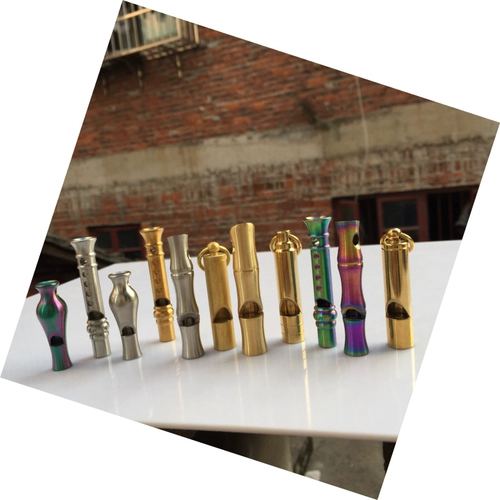 Медный латунный дорожный свисток, брелок из нержавеющей стали, медное ожерелье