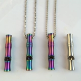 Медный латунный дорожный свисток, брелок из нержавеющей стали, медное ожерелье