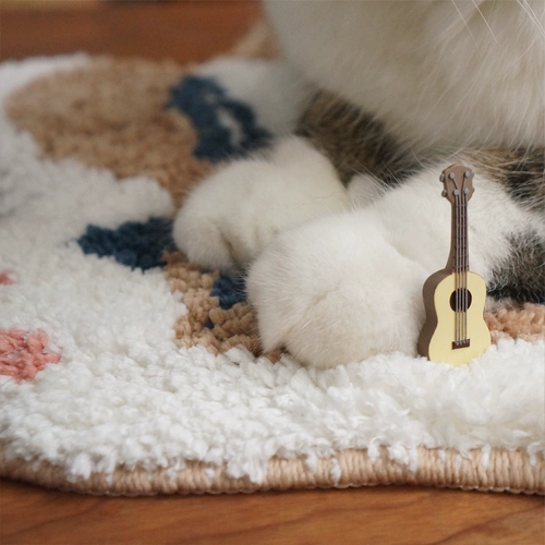 Mewji Miaoji Cat Cushion Toiet Carpet Cat Plush не -Slipfoot подушка кровать спальня спальня маленькая милая мягкая
