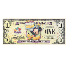 Юбилейная старинная банкнота 迪士尼纪念钞 1美元迪士尼纪念钞 2009年版
