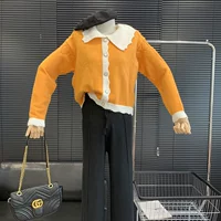 Осенняя трикотажная кукла, универсальный топ, шарф, милый свитер, в западном стиле, оверсайз