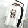 G 28 mùa hè mới thời trang 2018 hoang dã Nhật Bản và Hàn Quốc mèo may mắn mô hình vòng cổ áo thun T-Shirt áo sơ mi nữ áo phông nữ cao cấp