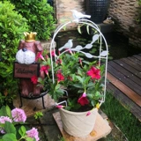 Складная птичья клетка из кованого железа, подставка для цветов под лозу, балкон, растение в горшке, роза, синяя снежинка, подставка для клематиса