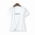 37266 mùa hè mới nữ thư Hàn Quốc chữ thêu áo sơ mi đơn giản Mỏng hoang dã ngắn tay T-Shirt Tháng Bảy 28 áo phông trơn Áo phông
